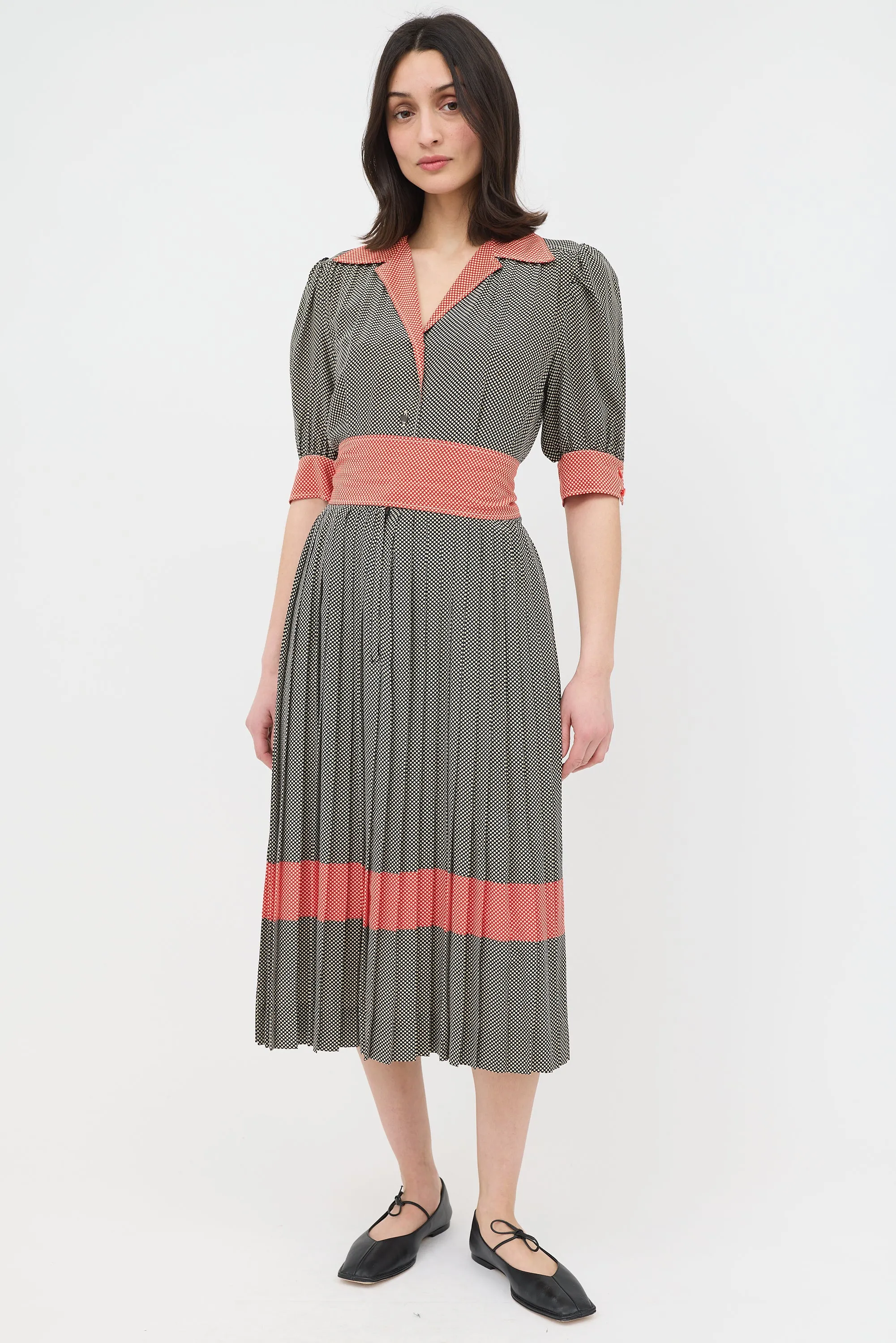 1980s Polka Dot Dress