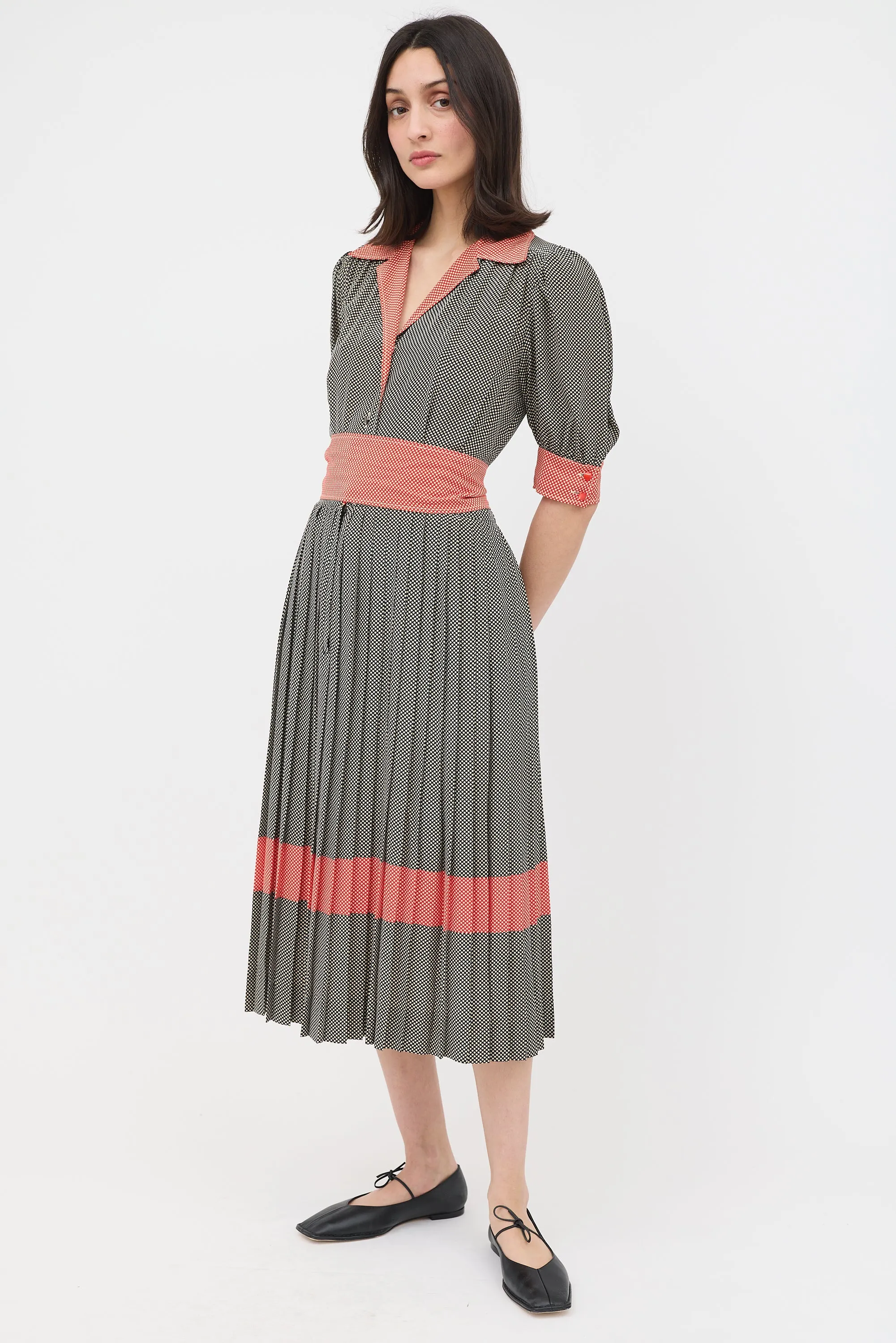 1980s Polka Dot Dress