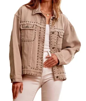 Andree By Unit - Sweet Like Candy Studded Denim Jacket