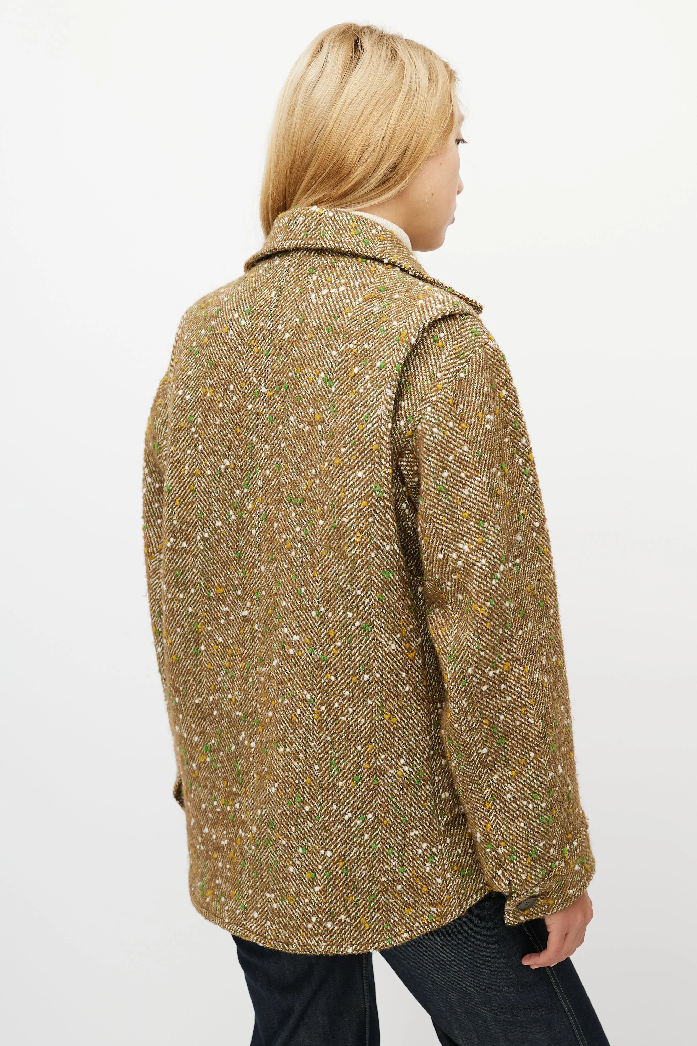 Beige & Green Speckled Jacket
