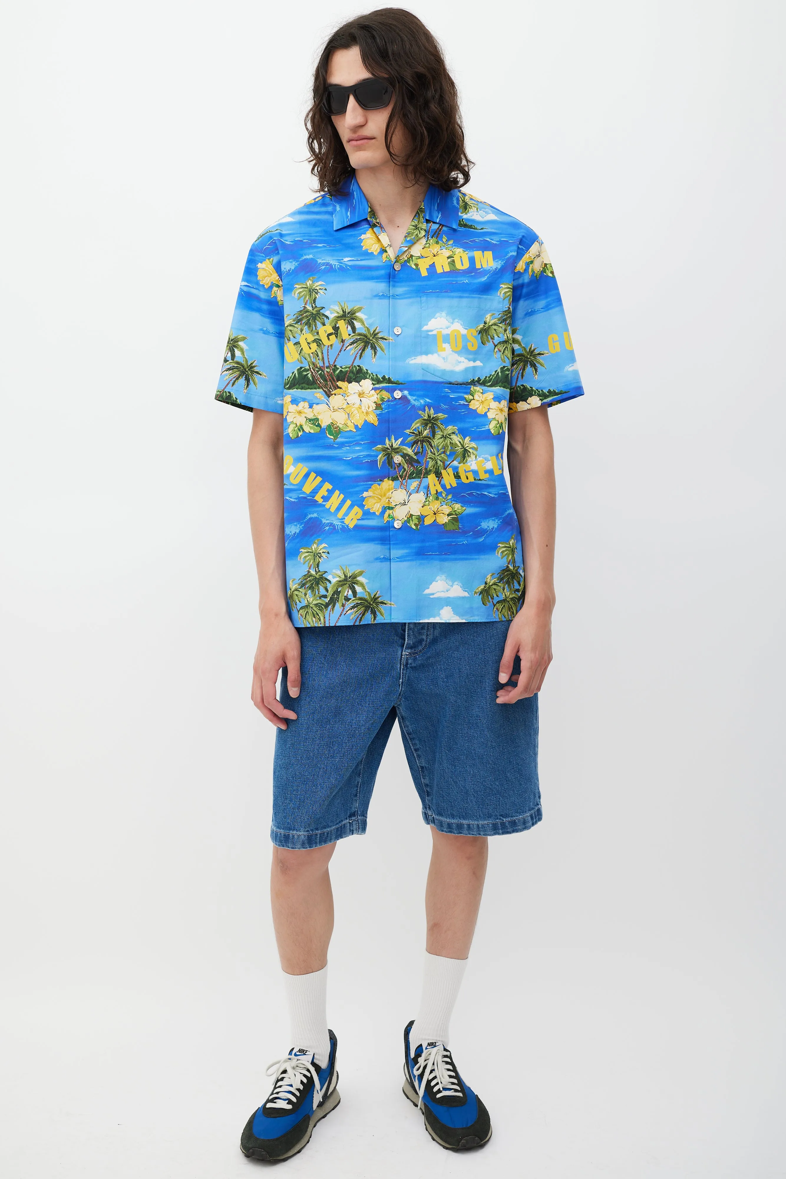 Blue & Multicolour Tropical Shirt