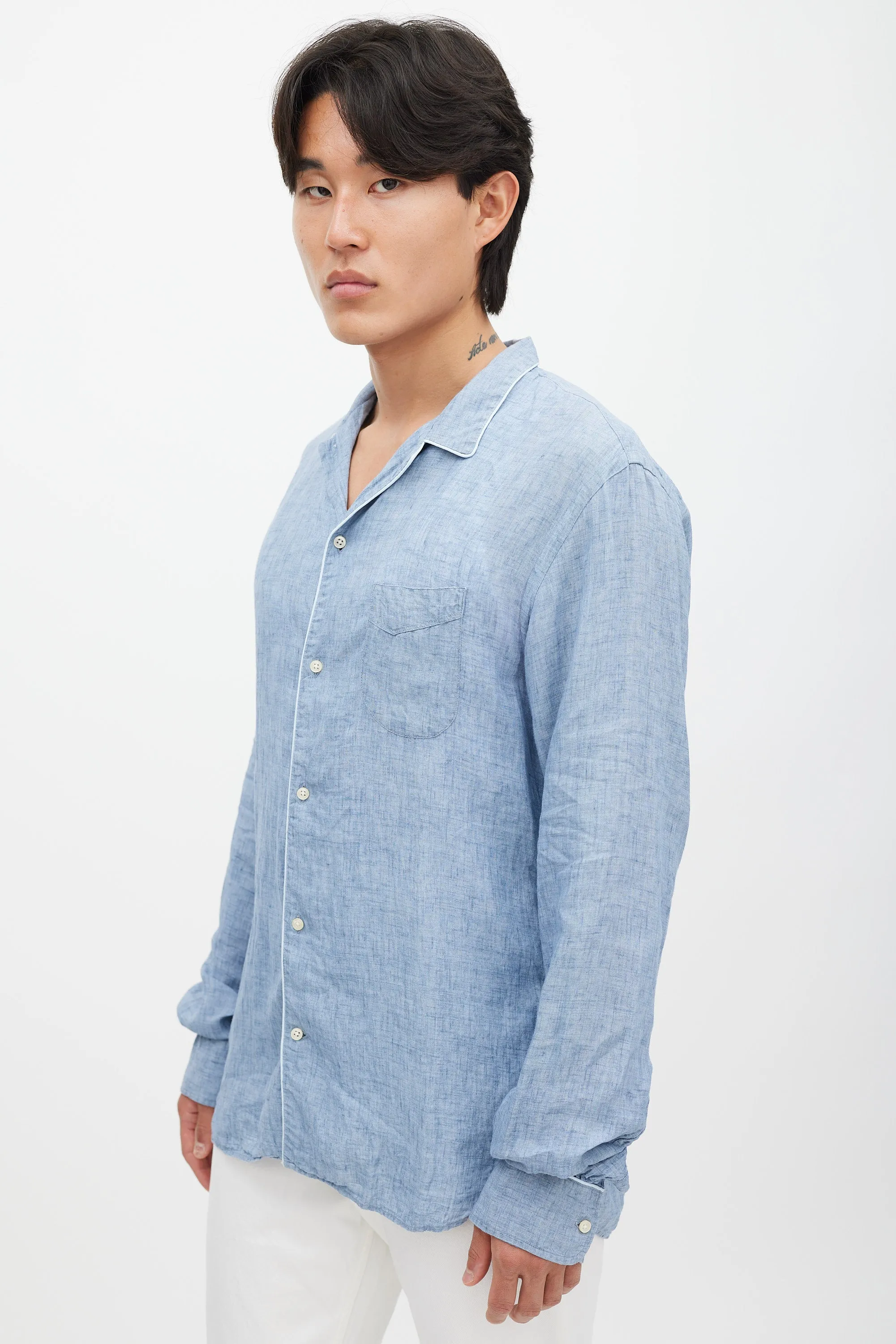Blue Linen Shirt