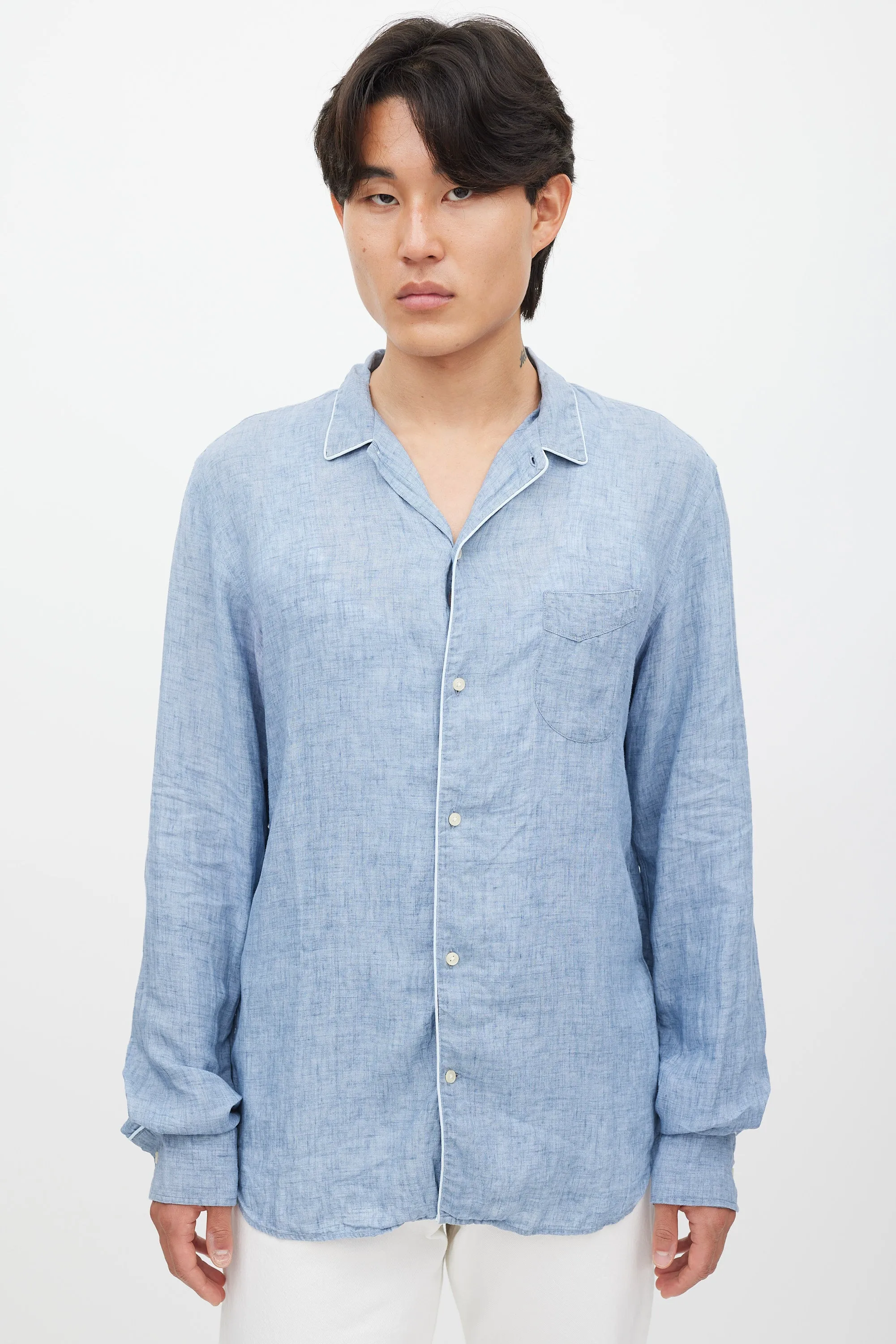 Blue Linen Shirt