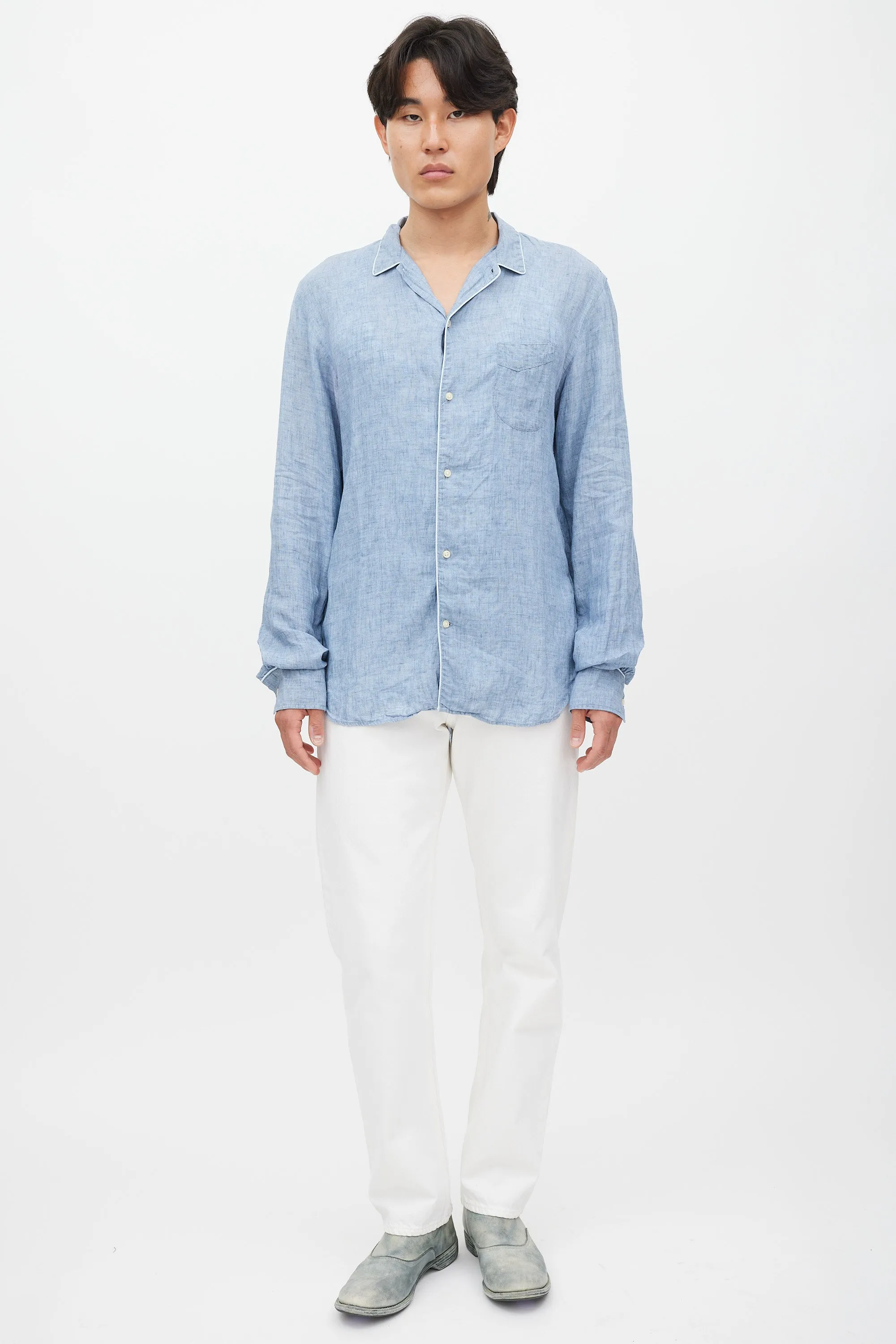Blue Linen Shirt