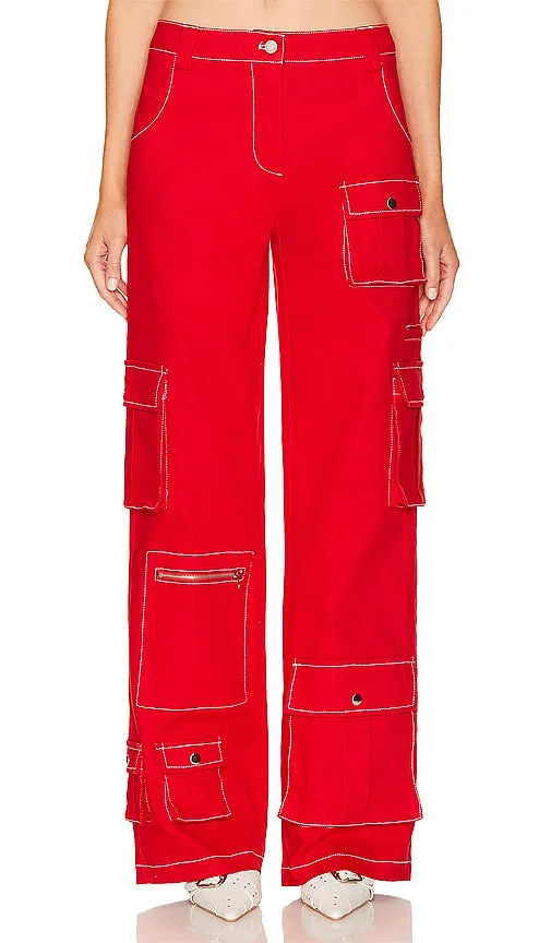BY.DYLN Tyler Pants in Red