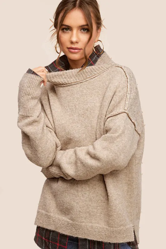 Cozy Charming Turtleneck Long Sleeve Fashion Top Sweater