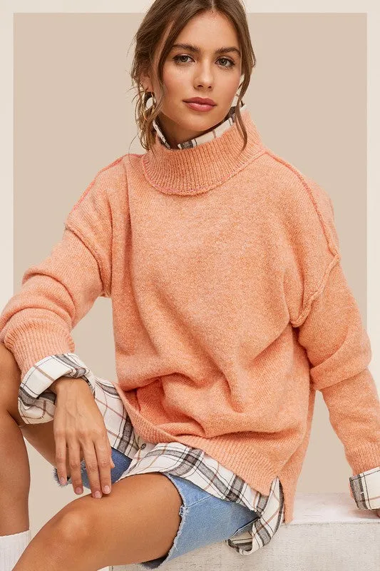 Cozy Charming Turtleneck Long Sleeve Fashion Top Sweater