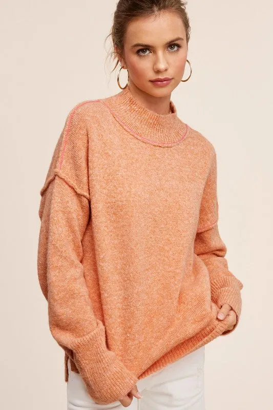 Cozy Charming Turtleneck Long Sleeve Fashion Top Sweater