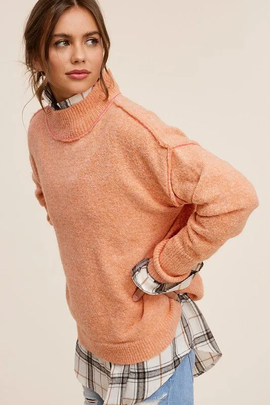 Cozy Charming Turtleneck Long Sleeve Fashion Top Sweater