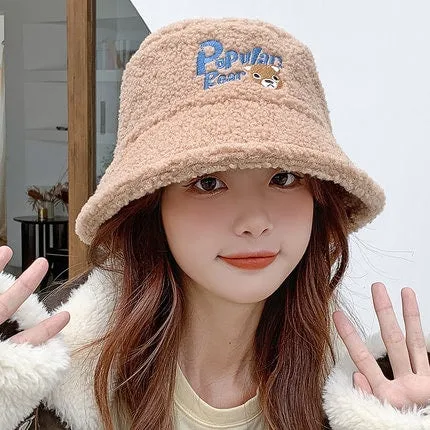 Cute Bear Plush Fisherman Hat