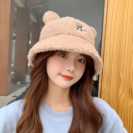 Cute Bear Plush Fisherman Hat
