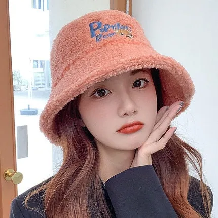 Cute Bear Plush Fisherman Hat