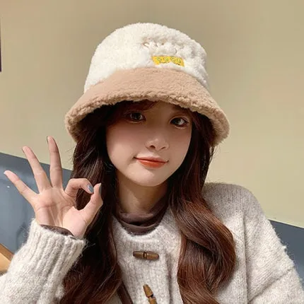 Cute Bear Plush Fisherman Hat