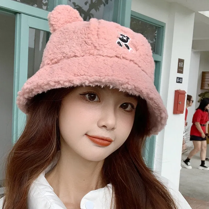 Cute Bear Plush Fisherman Hat