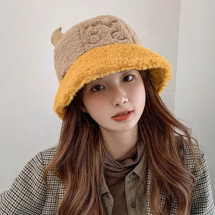 Cute Bear Plush Fisherman Hat