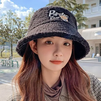 Cute Bear Plush Fisherman Hat