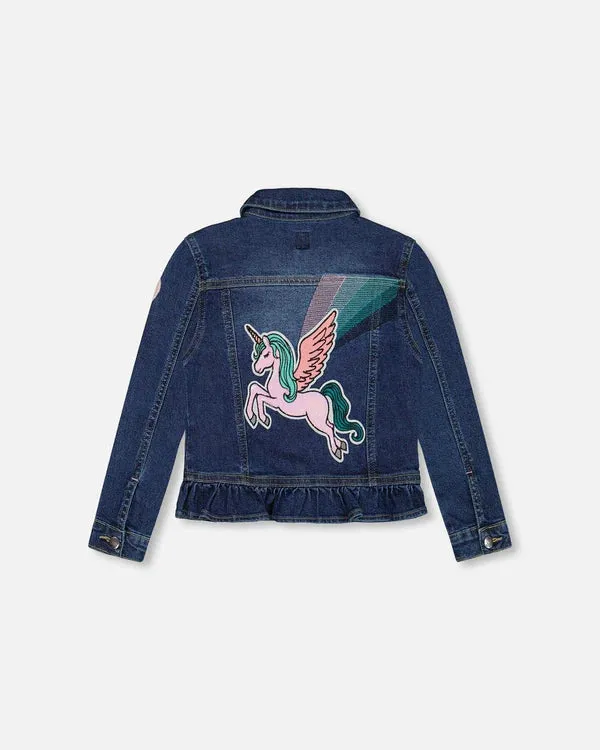 Deux Par Deux Girls Denim Jacket  G20G50-123  Navy Denim *