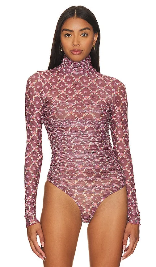 Free People x Intimately FP Under It All Bodysuit In Garnet Combo in Mauve