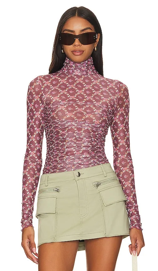 Free People x Intimately FP Under It All Bodysuit In Garnet Combo in Mauve
