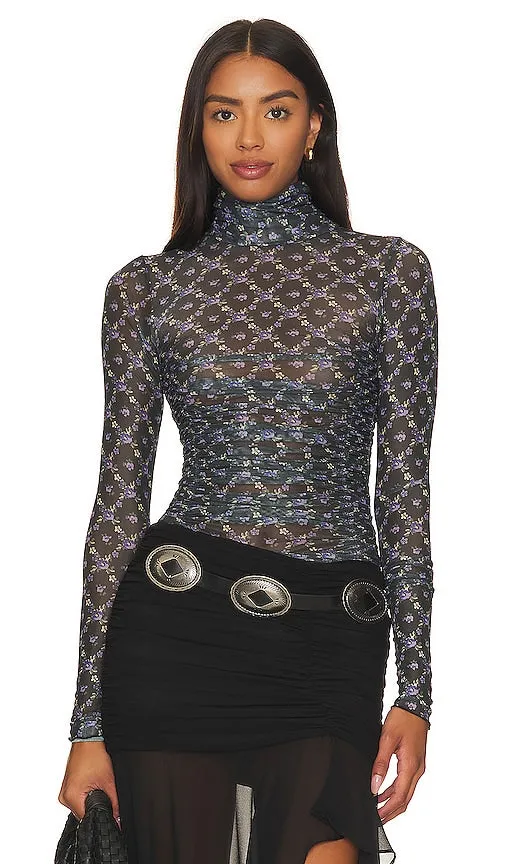 Free People x Intimately FP Under It All Bodysuit In Midnight Combo in Navy