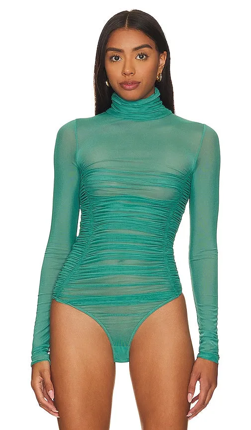 Free People x Intimately FP Under It All Bodysuit In White Spruce in Green