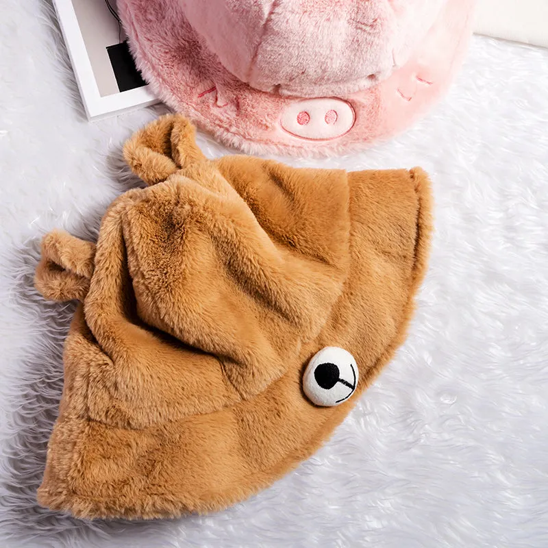 Kawaii Cute Bear Plush Fisherman Hat