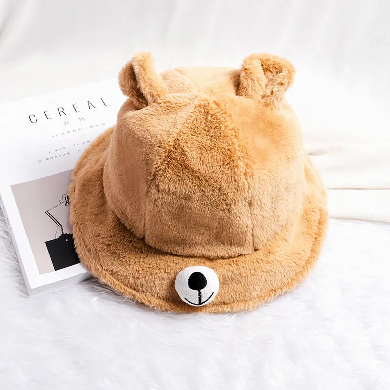 Kawaii Cute Bear Plush Fisherman Hat